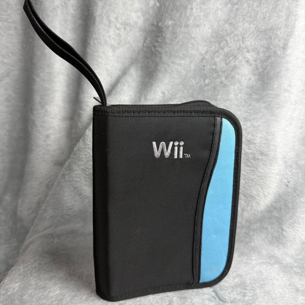 Nintendo Wii Remote and Nunchuck Travel Case Black Blue BDA Accessory Bag